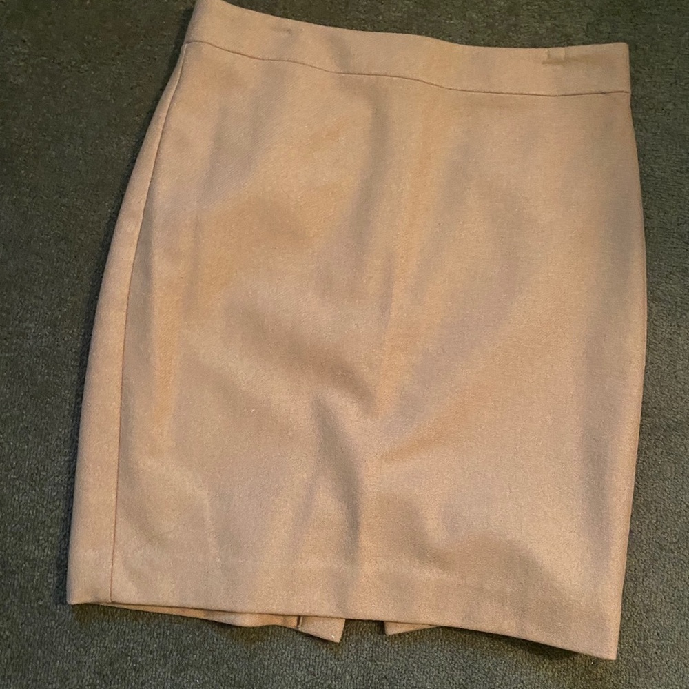 JCrew Wool pencil skirt in camel